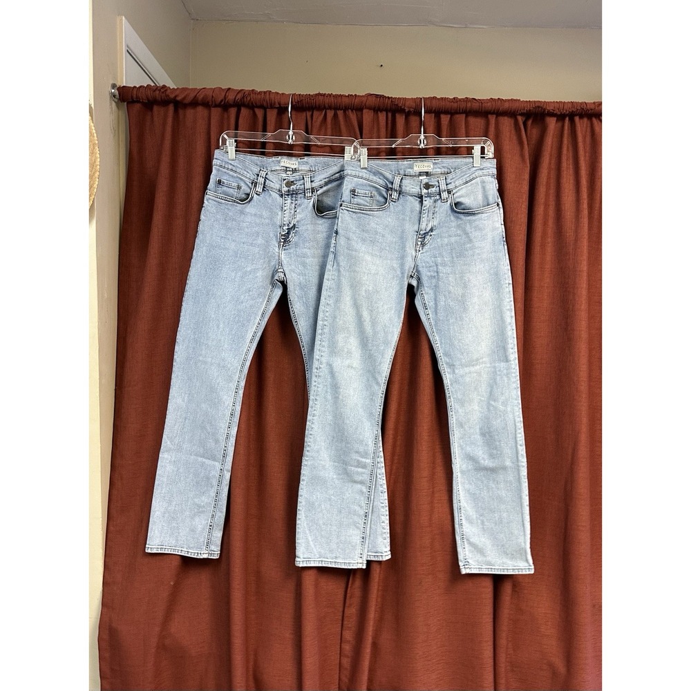Tecovas Jeans Mens 31x32 Blue Slim Fit Western Light Wash Denim Pants